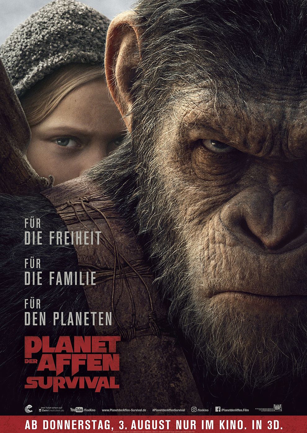 Filmplakat zu Planet der Affen: Survival