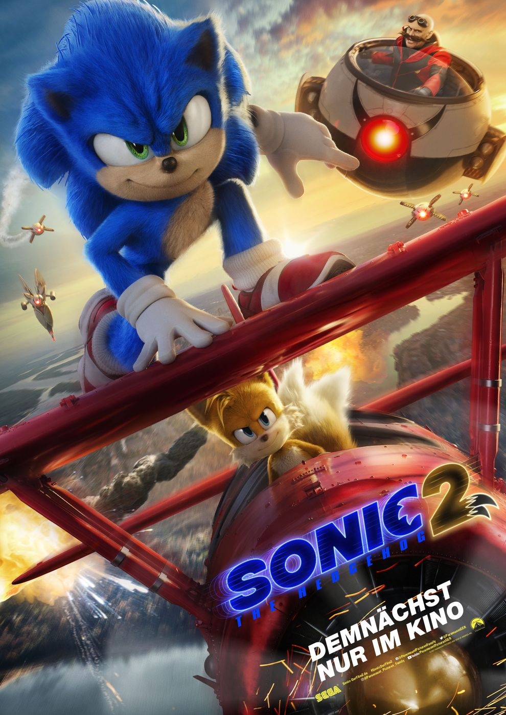Filmplakat zu Sonic the Hedgehog 2