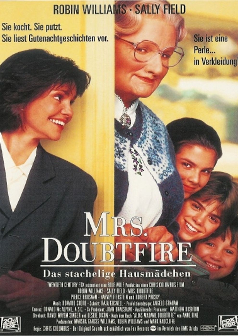 Filmplakat zu Mrs. Doubtfire - Das stachelige Kindermädchen