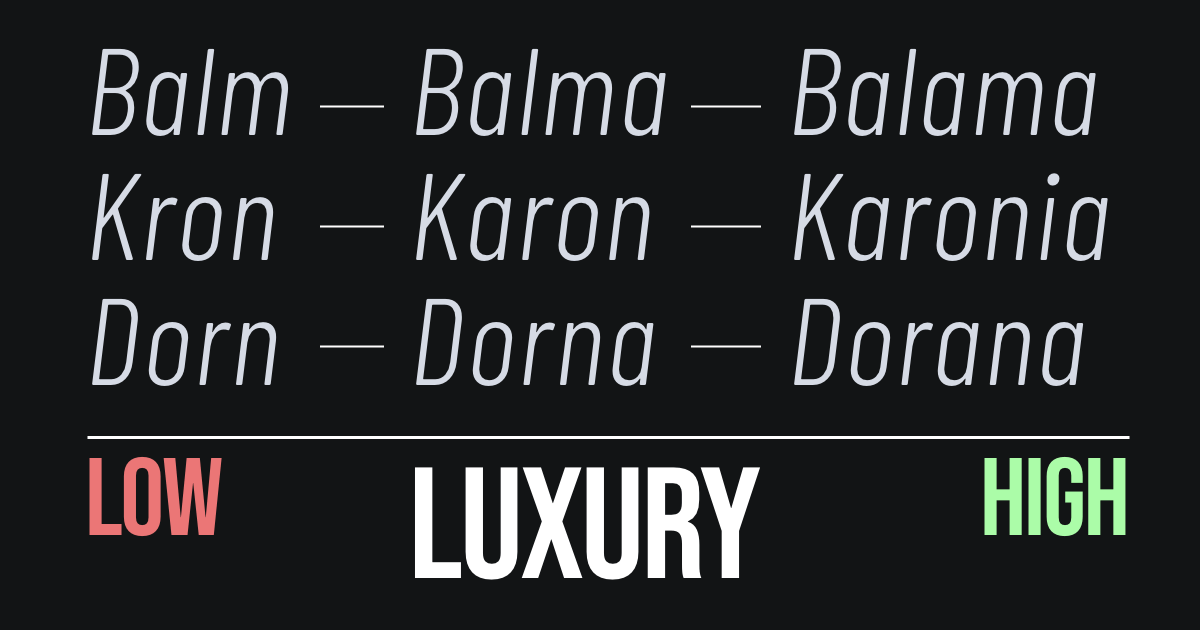 Choose Longer Names for Luxury Brands