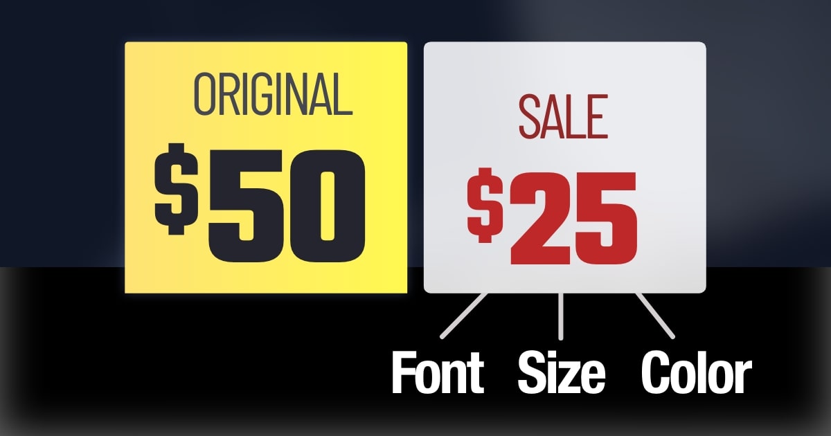 Make Sale Prices Look Different From Original Prices