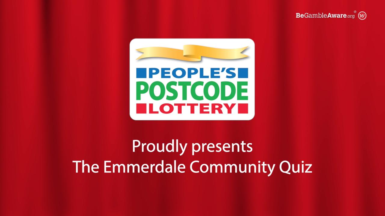 Emmerdale's Community Pub Quiz courtesy of People's Postcode Lottery ...