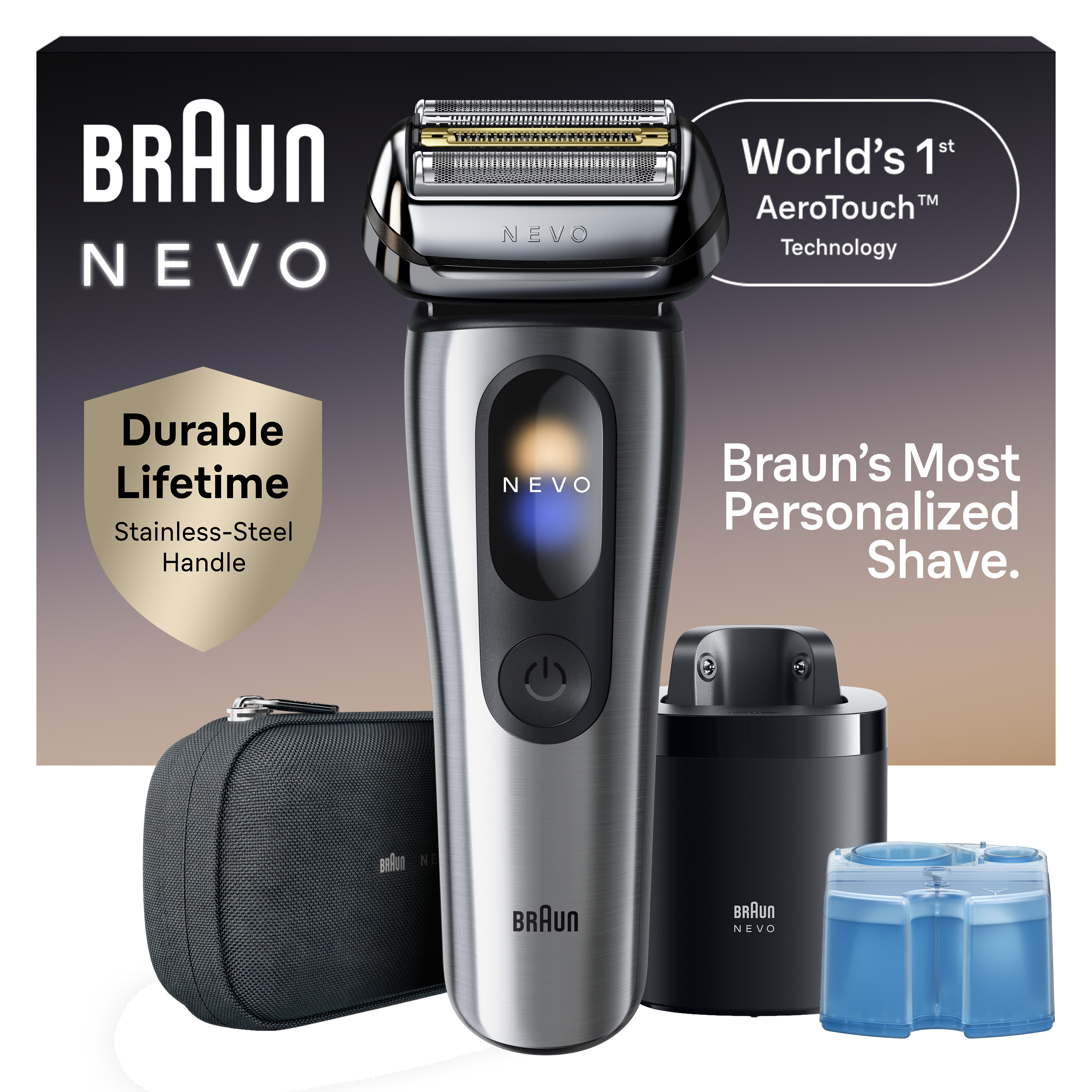 Braun NEVO 11000c Premium Men's Electric Shaver, Silver | Braun US