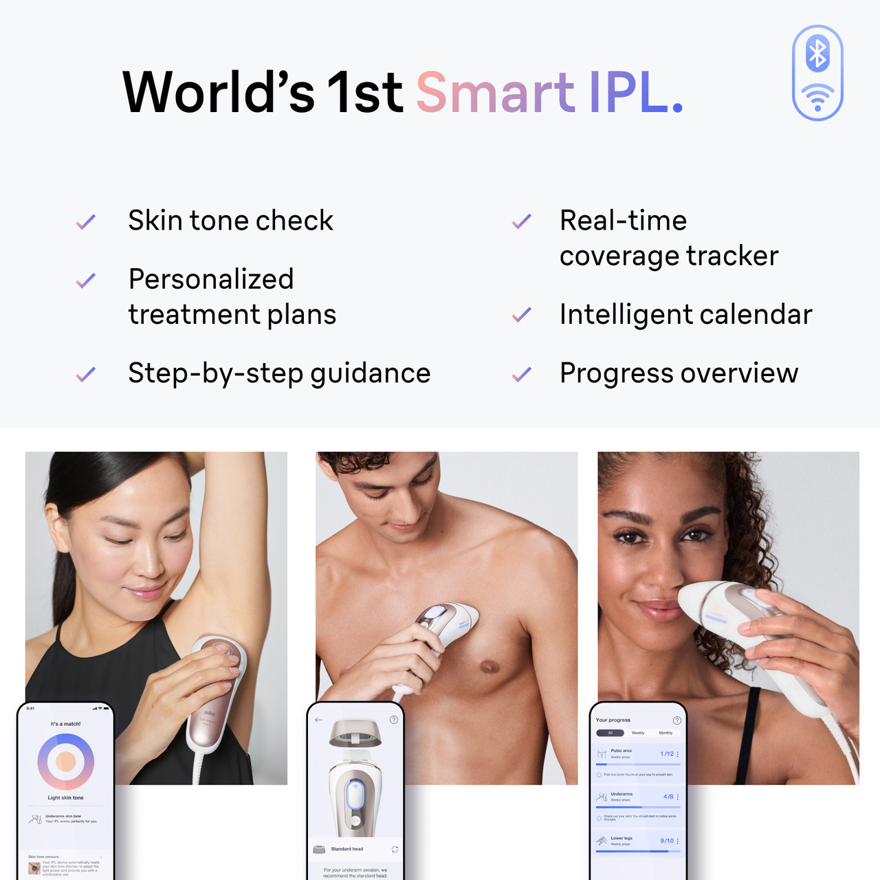 Skin i·expert Smart IPL: Laser Hair Removal PL7243 | Braun US