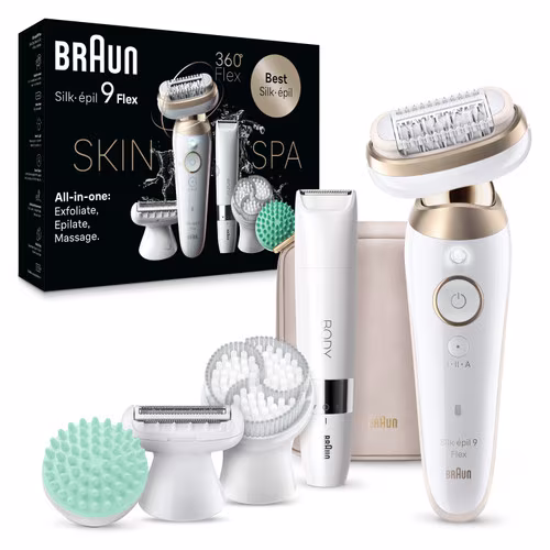 Braun Silk-épil 9 Flex SkinSpa 9-481 3D epilator Wet & Dry Braun Silk-épil 9 Flex SkinSpa 9-481 3D epilator Wet & Dry