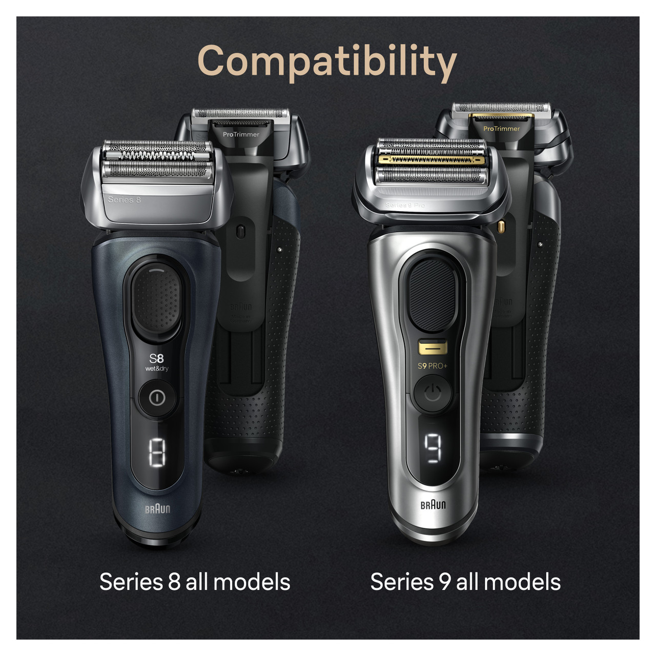 PowerCase for Braun Series 8 and 9 Electric Shavers, 9484pc