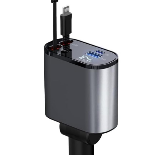 4-in-1 Fast Car Charger 120w Adapter with Type-C cable - Image 2