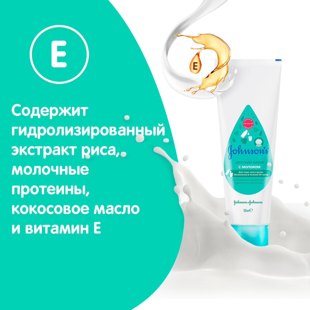 Детский крем 3 в 1 с молоком Johnson’s - описание, способ применения ...