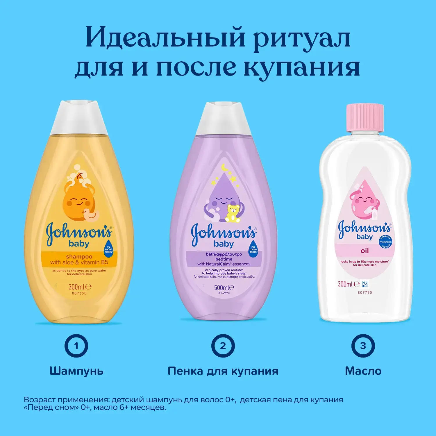 Johnson's® baby Детский шампунь для волос 300 мл​