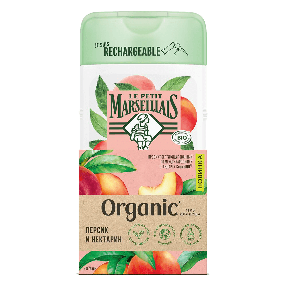 Le Petit Marseillais® Organic Гель для душа «Персик и Нектарин», 250 мл — НОВИНКА! image 1