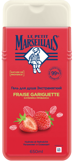 Le Petit Marseillais® Гель для душа «Клубника Прованса», 650 мл image 1