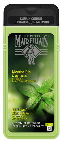 Le Petit Marseillais® Гель-шампунь для мужчин «Мята и Лайм» 3 в 1, 650 мл image 1