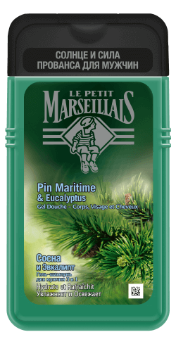 Le Petit Marseillais® Гель-шампунь для мужчин «Сосна и Эвкалипт» 3 в 1, 250 мл image 1
