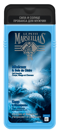 Le Petit Marseillais® Гель-шампунь для мужчин «Кедр и Минералы» 3 в 1, 650 мл image 1