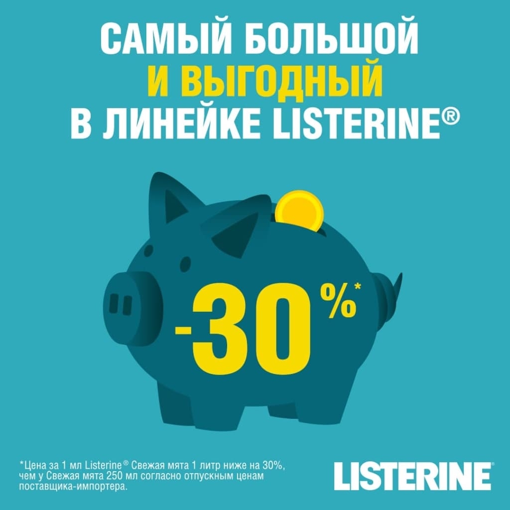 LISTERINE® СВЕЖАЯ МЯТА упаковка