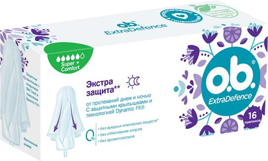 o.b.® ExtraDefence Super + Comfort 16 тампонов