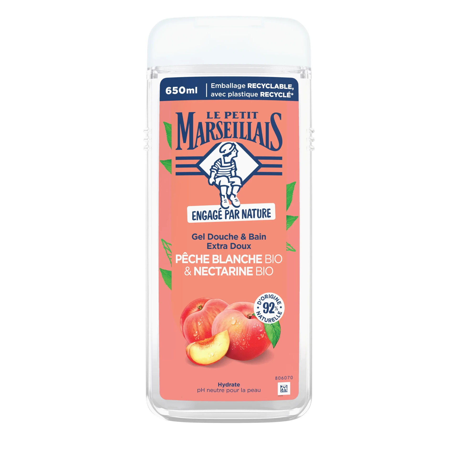 Le Petit Marseillais® BIO* Гель для душа «Белый персик и Нектарин», 650 мл