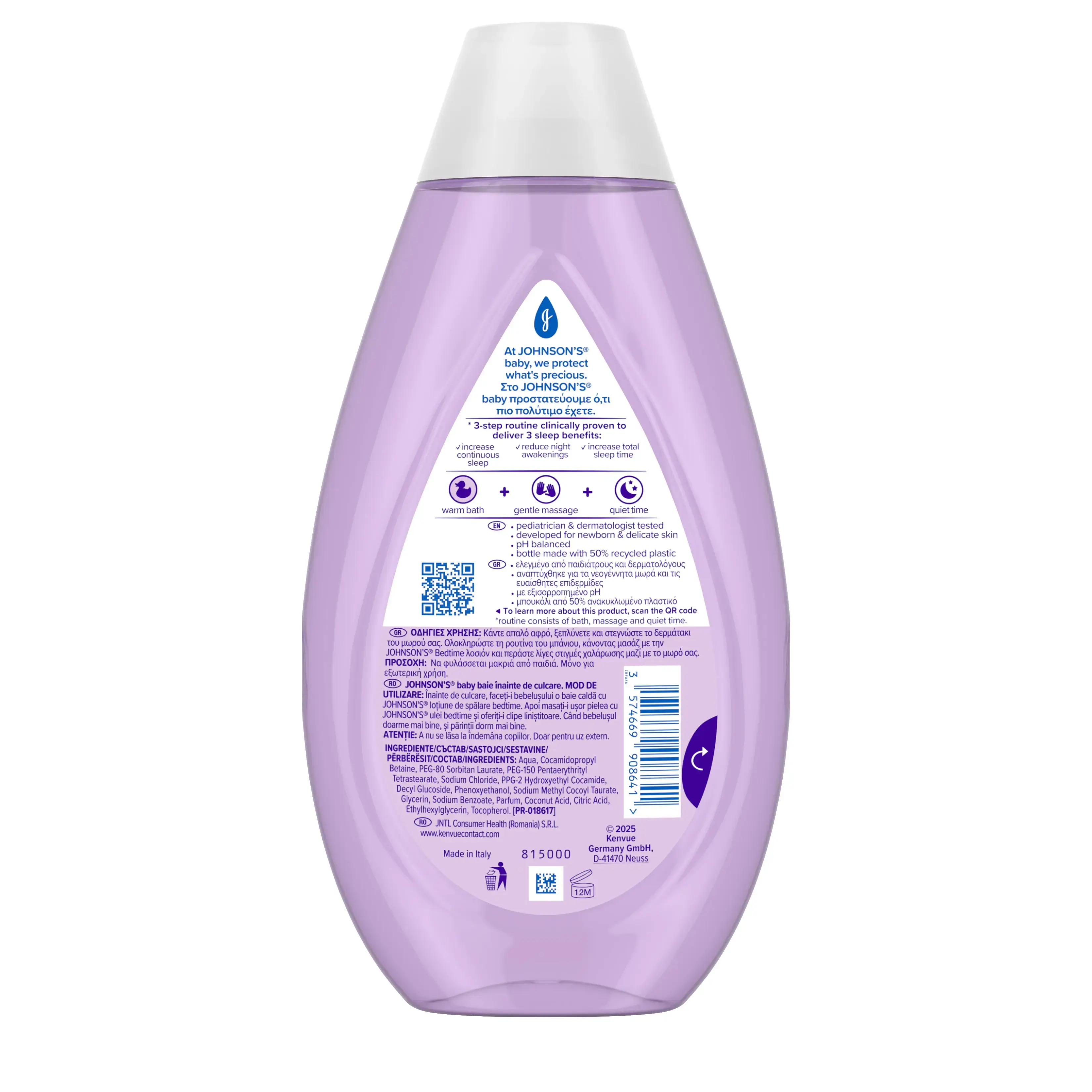 Johnson's®  baby Детская пена для купания «Перед сном» 500 мл​