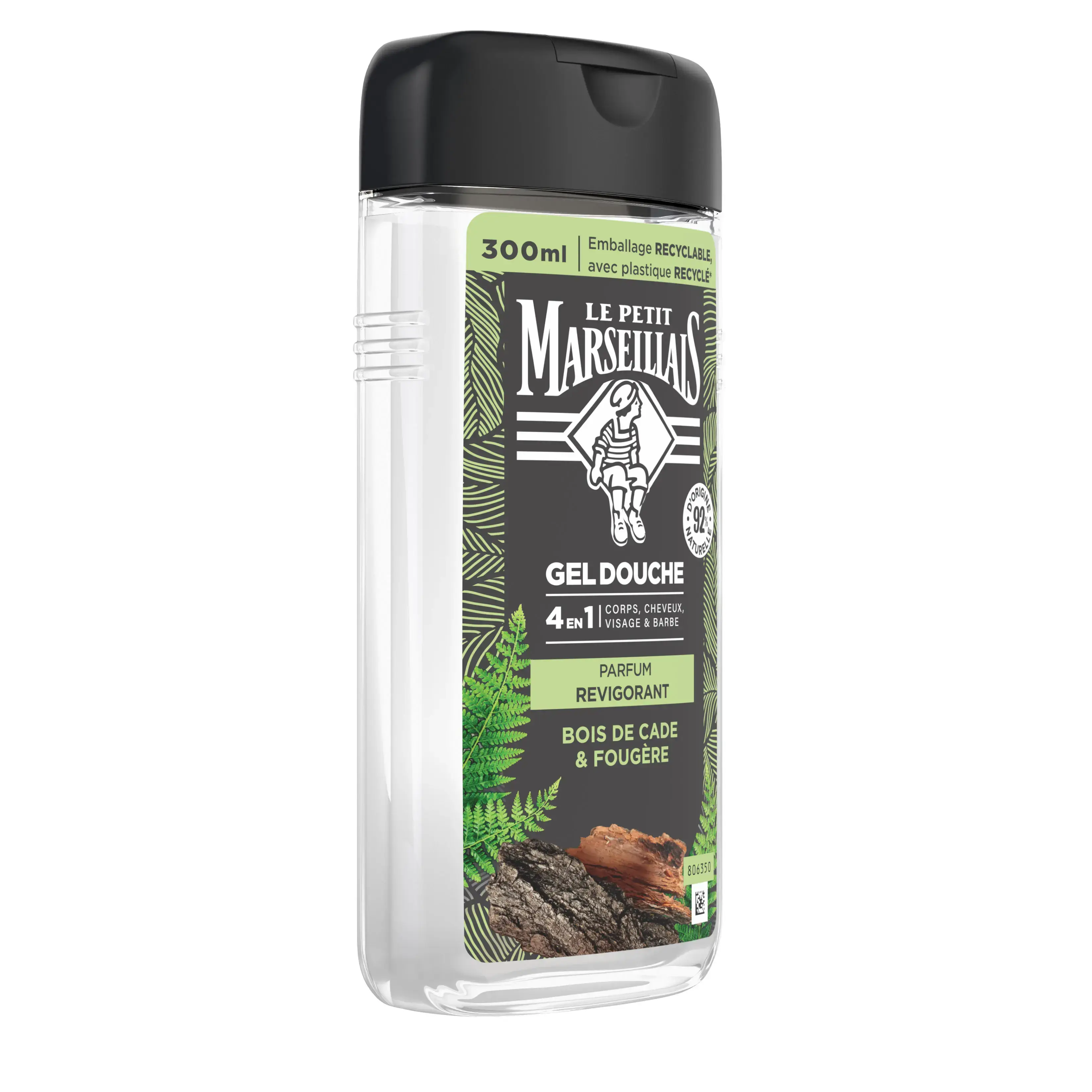 Le Petit Marseillais® Гель-шампунь для мужчин «Кедр и минералы» 4 в 1, 300 мл