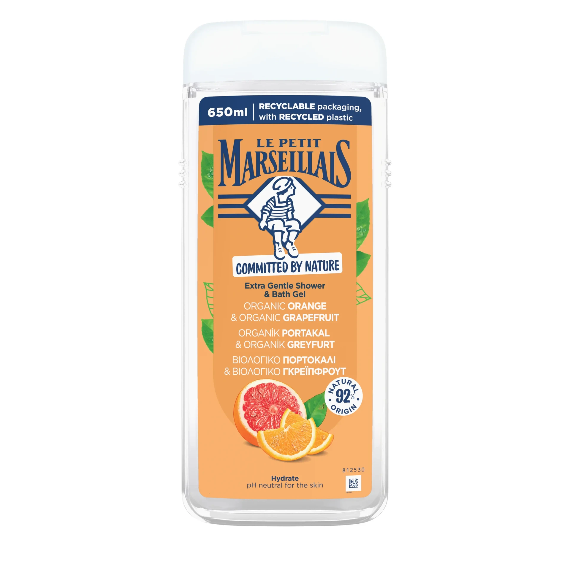 Le Petit Marseillais® BIO* Гель для душа «Апельсин и Грейпфрут», 650 мл