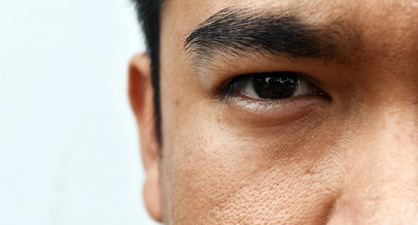 Один глаз мужчины