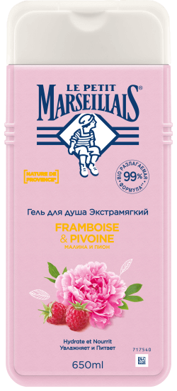Le Petit Marseillais® Гель для душа «Малина и пион», 650 мл image 1