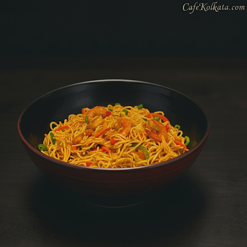 Chilli Garlic Shrimp Hakka Noodles