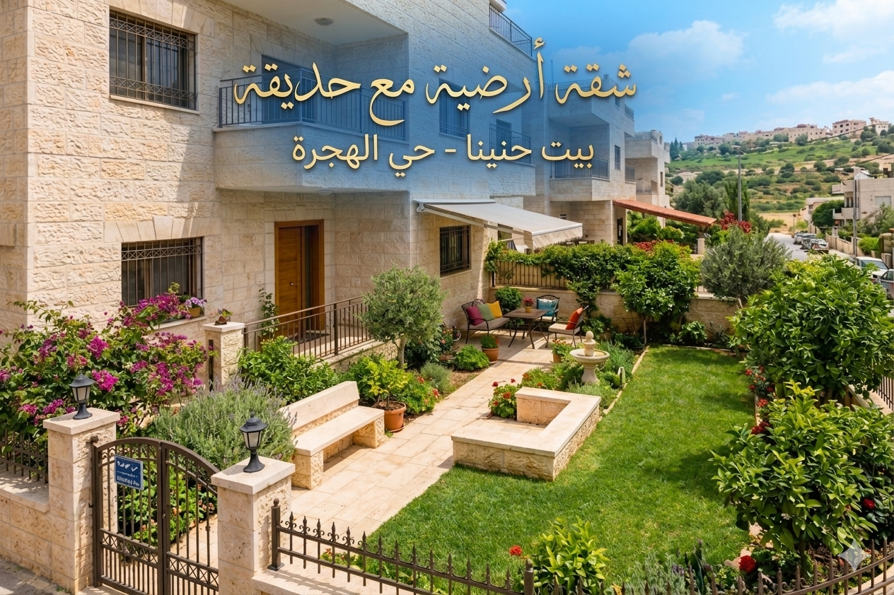شقه ارضى فى بيت حنينا حى الهجره
