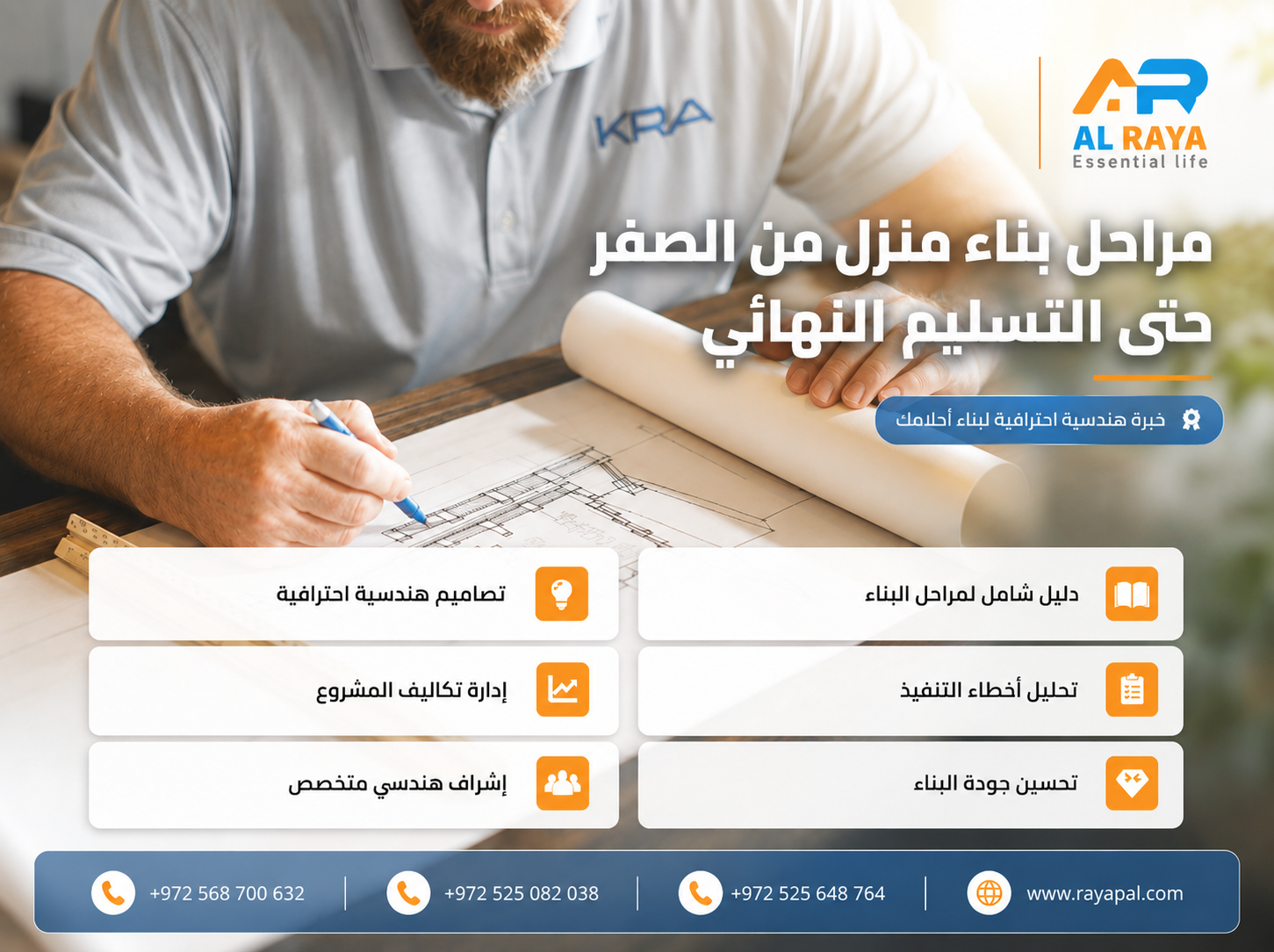 مراحل بناء منزل من الصفر حتى التسليم النهائي خطوة بخطوة