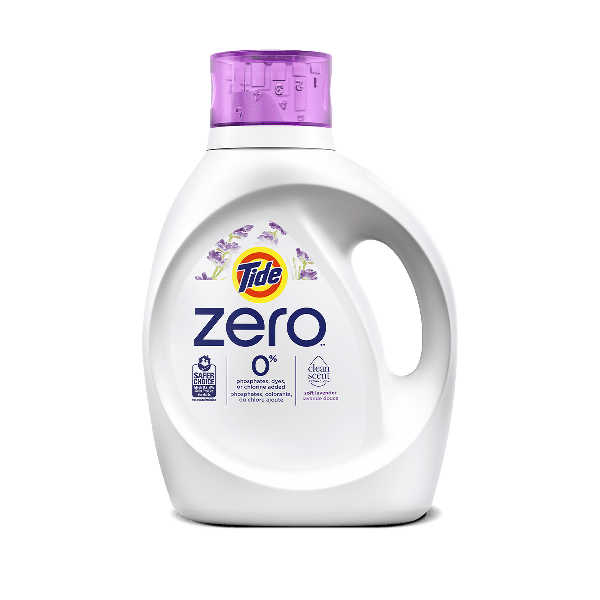 Tide Zero Soft Lavender Liquid Laundry Detergent