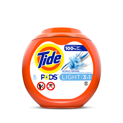 Pack of Tide PODS® Light Laundry Detergent Ocean Mist Scent