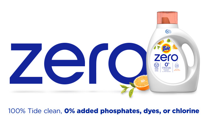 Tide Zero Soft Citrus Liquid Laundry Detergent provides a Tide-clean without the use of phosphates,dyes or chlorine