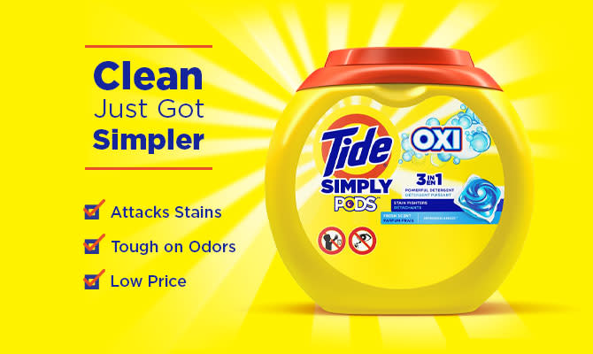 Clean just got simpler: attacks stain, tough on odors, low price