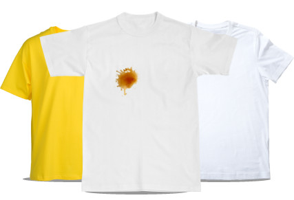 Stained t-shirts