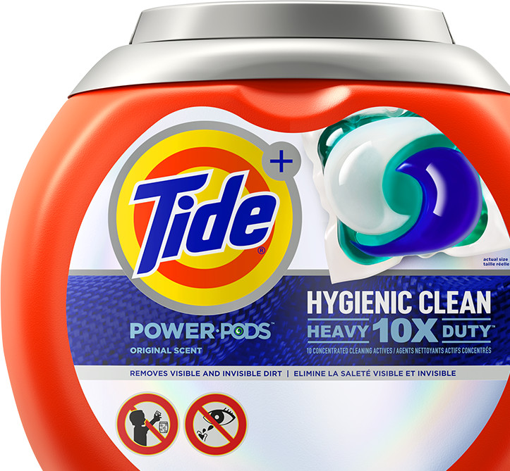 New Tide Hygienic Clean is designed to remove both visible and invisible dirt 