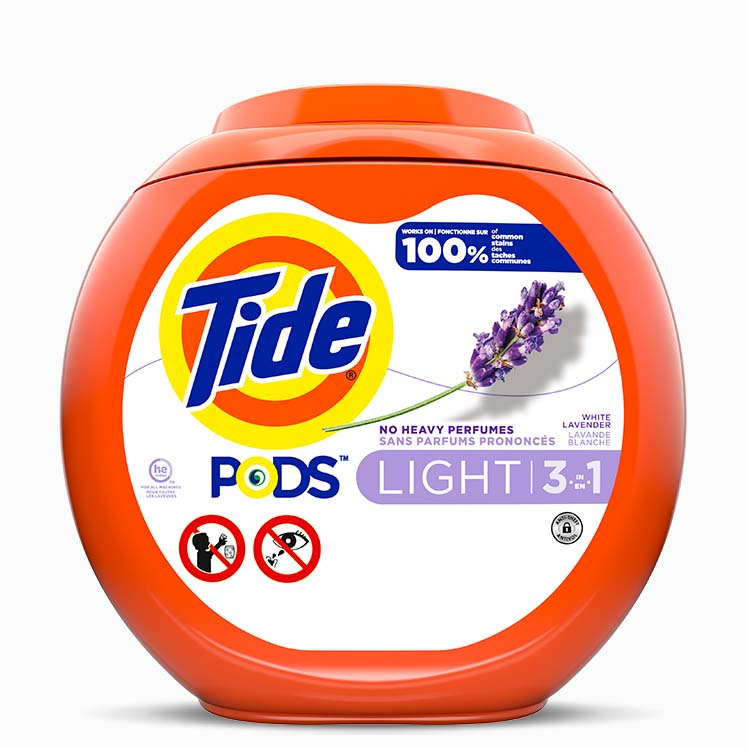 Tide PODS Light Laundry Detergent White Lavender Scent