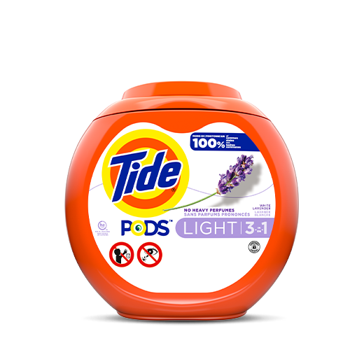 Tide PODS Light Laundry Detergent White Lavender Scent