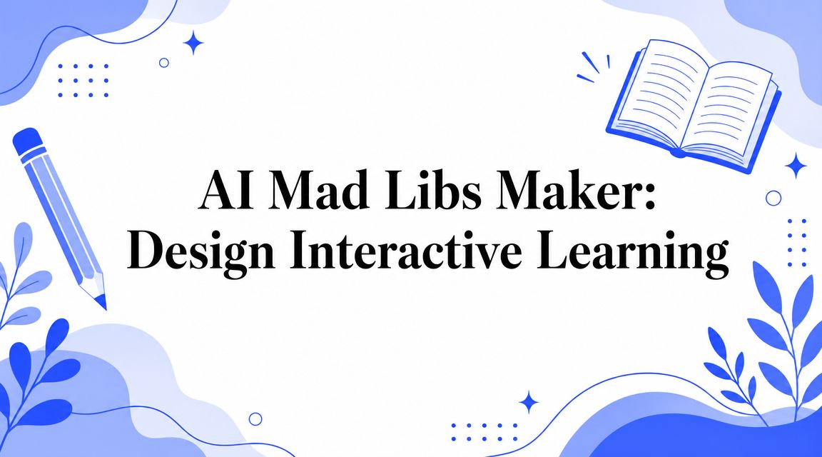 AI Mad Libs Maker: Design Interactive Learning