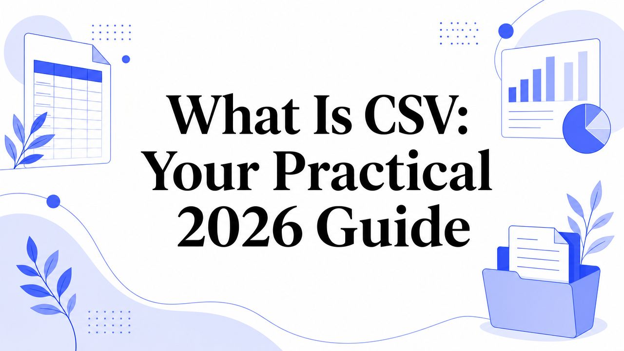 What Is CSV: Your Practical 2026 Guide