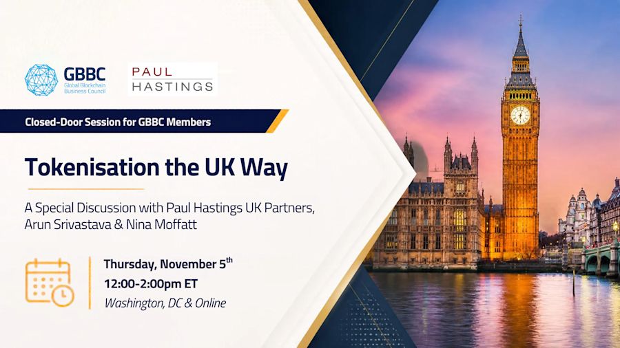 GBBC x Paul Hastings Roundtable | Tokenisation the UK Way (Washington, DC)