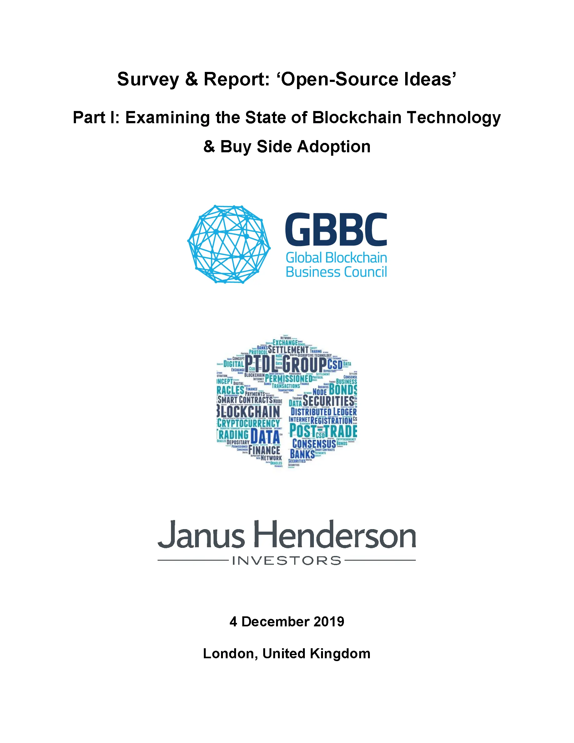 Cover of Part I: Examining the State of Blockchain Technology & Buy Side Adoption