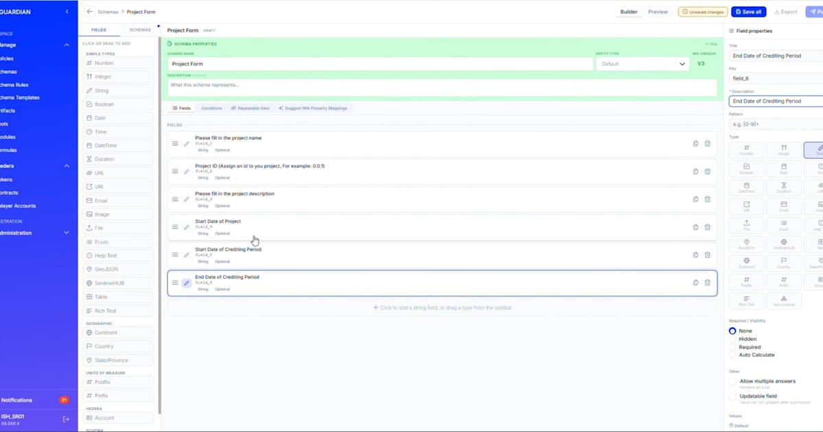 Hedera Guardian 3.7.1 Release: Standardizing Sustainability with IWA dMRV 3.0