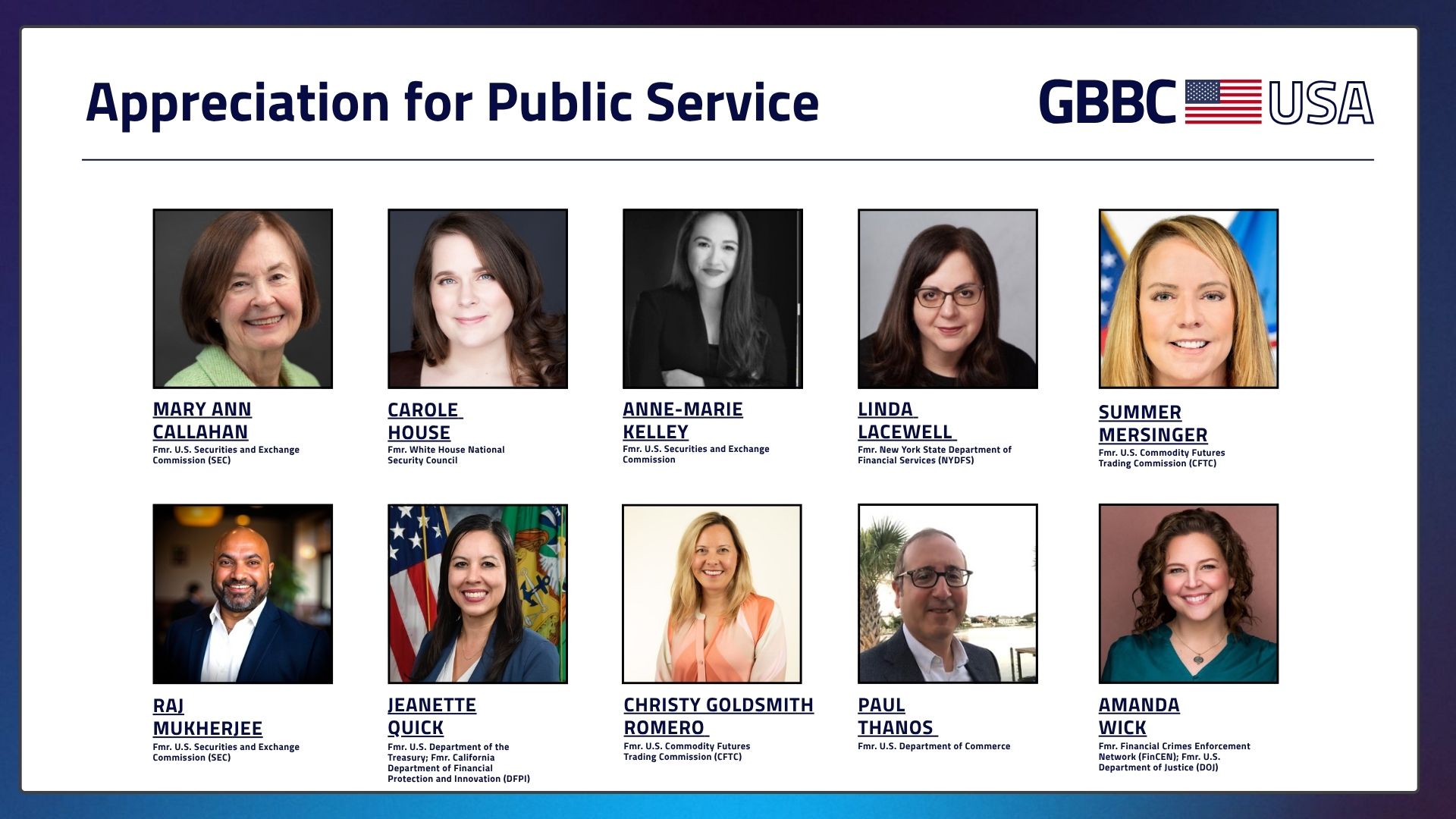 GBBC USA's Blockchain Central DC: Public Service Appreciation Awards