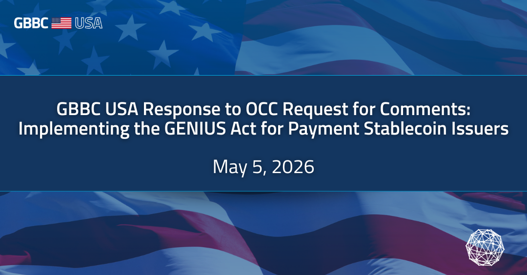 Cover of GBBC USA Response to OCC Request for Comments | Implementing the GENIUS Act for Payment Stablecoin Issuers