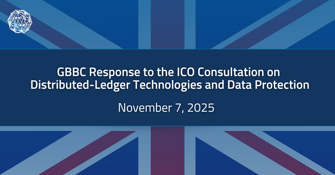 Cover of GBBC Response to the ICO Consultation on Distributed-Ledger Technologies and Data Protection