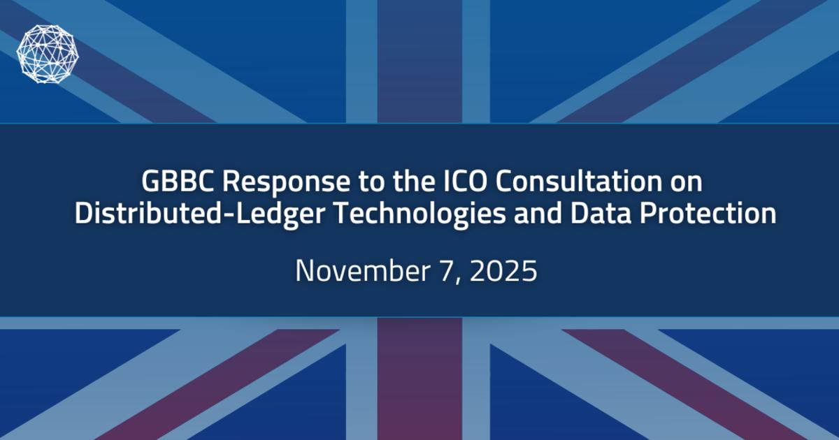 GBBC Response to the ICO Consultation on Distributed-Ledger Technologies and Data Protection