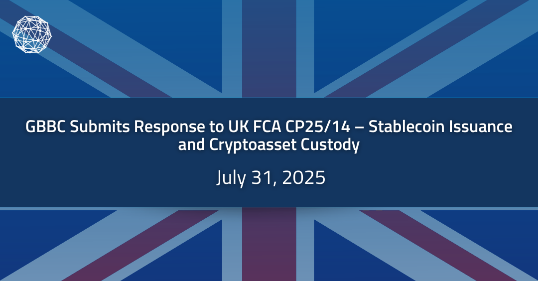 Cover of GBBC Response to UK FCA CP25/14 – Stablecoin Issuance and Cryptoasset Custody