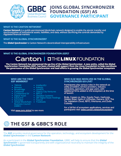 GBBC Joins Global Synchronizer Foundation (GSF) cover