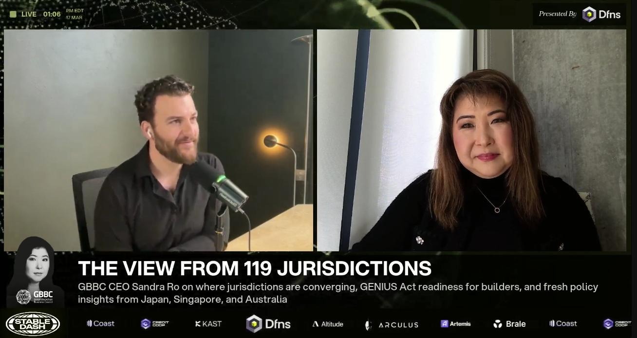 GBBC CEO Sandra Ro on Stabledash Live: Global Convergence and Access to Digital Asset Education