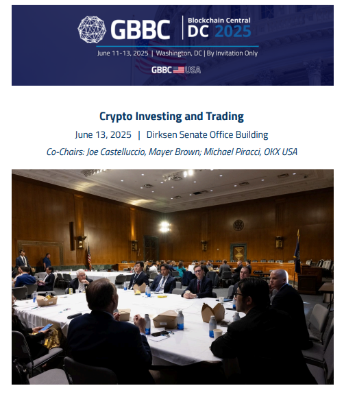 Cover of Crypto Investing and Trading | Blockchain Central DC Roundtable Recap